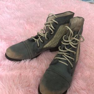 Steve Madden leather combat boots